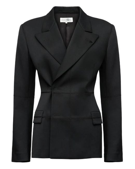 MM6 by Maison Margiela Black Peak-Lapels Blazer