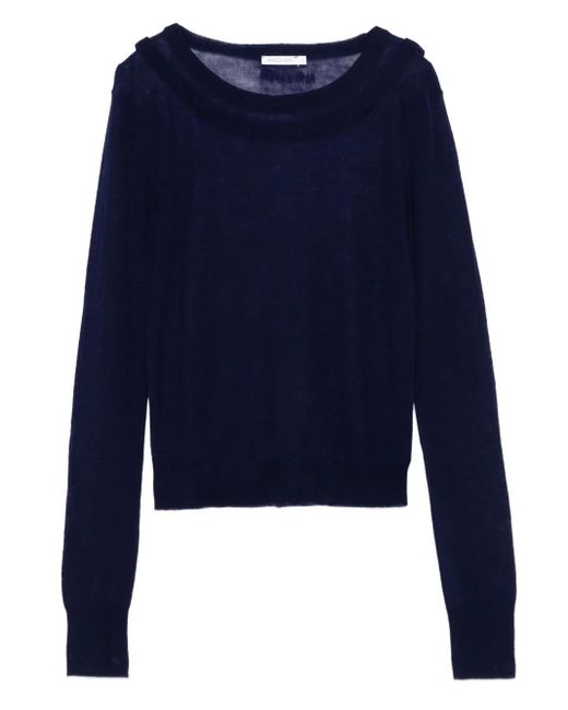 Patrizia Pepe ボートネック ニットトップ Blue