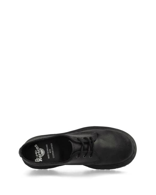 Dr. Martens Black 1461 Wax Commander Derby Shoes for men