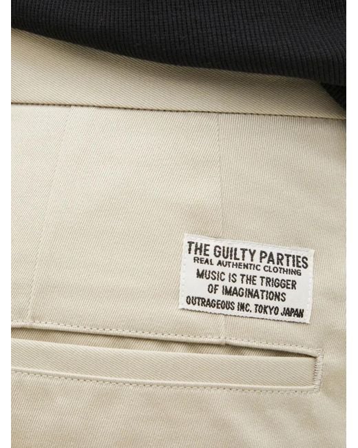 Wacko Maria Plissierte Hose in Natural für Herren