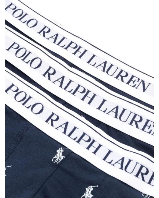 Polo Ralph Lauren Blue Classic Stretch-Cotton Trunk 3-Pack for men