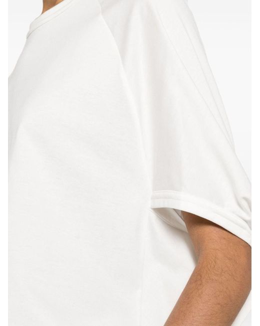 Fabiana Filippi White Batwing-sleeves Cotton T-shirt