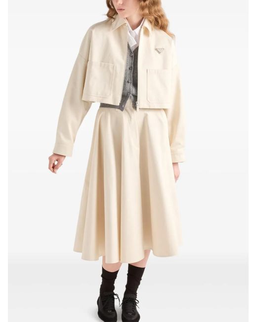 Prada トライアングルロゴ ジャケット Natural