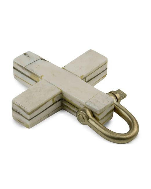 Parts Of 4 Metallic Plus Charm Cross Keyring