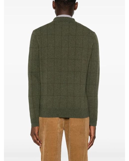 Polo Ralph Lauren Green Check-Pattern Sweater for men