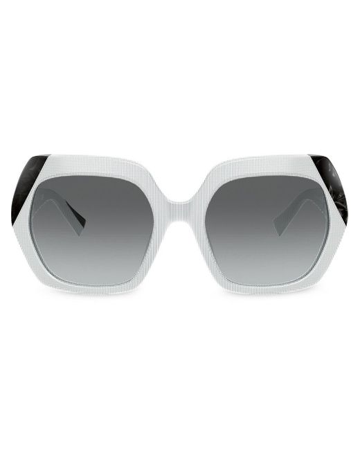Alain Mikli White Oversized-Sonnenbrille