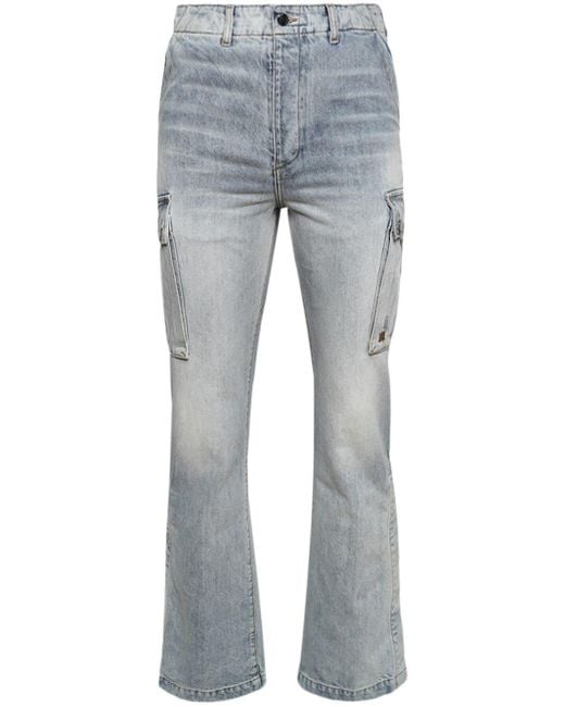 Amiri Cargo Flared Jeans in Blue for Men | Lyst