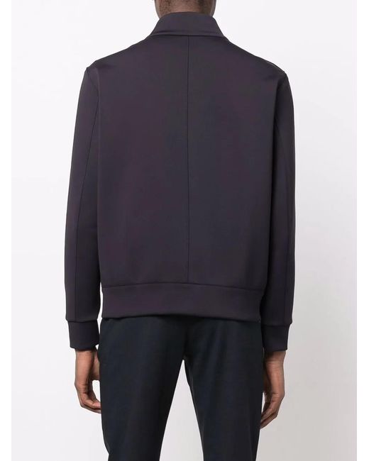 Harris Wharf London Blue Two-Pocket Zip-Up Bomber Jacket for men
