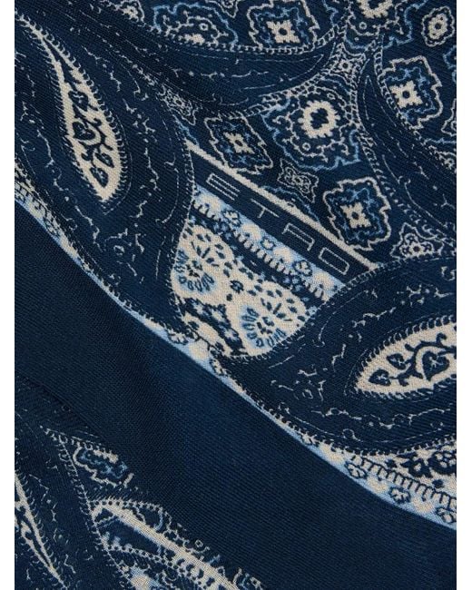 Etro Blue Triangular Scarf for men