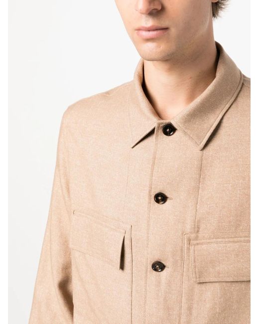 Zegna Natural Long-Sleeve Cashmere Jacket for men