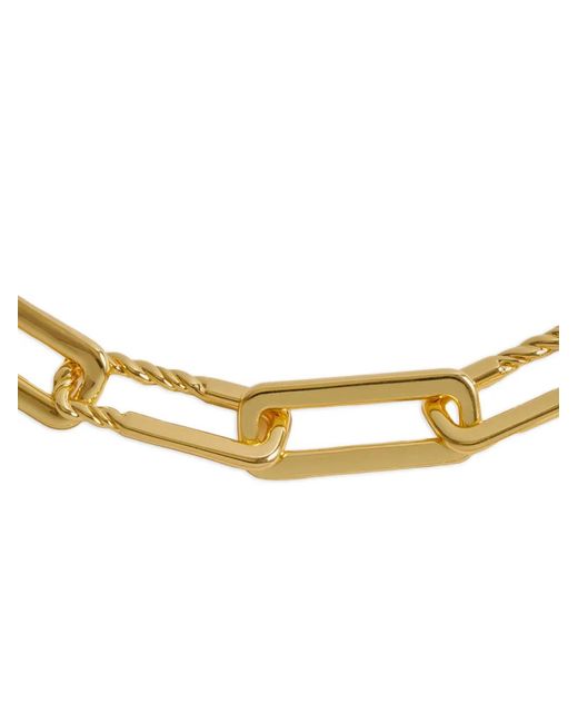 Yoj Metallic Oto Rope Rectangle Chain Necklace