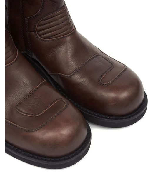 MM6 by Maison Margiela Brown Leather Boots