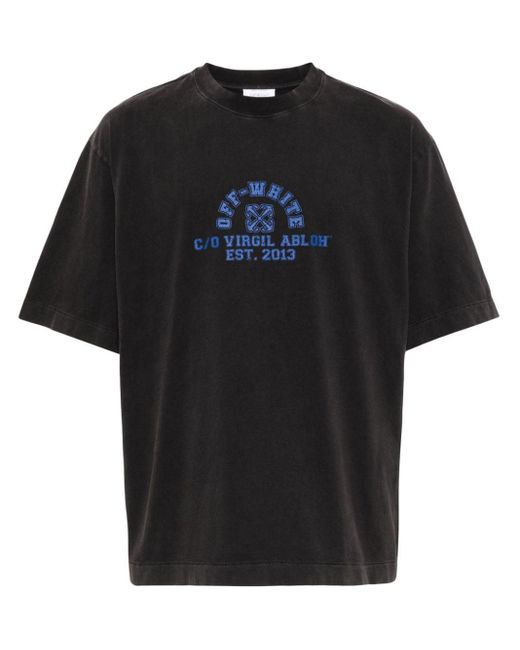 Camiseta con logo estampado Off-White c/o Virgil Abloh de hombre de color Black