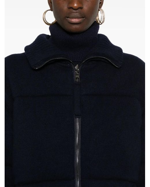 P.A.R.O.S.H. Blue Wool Puffer Coat