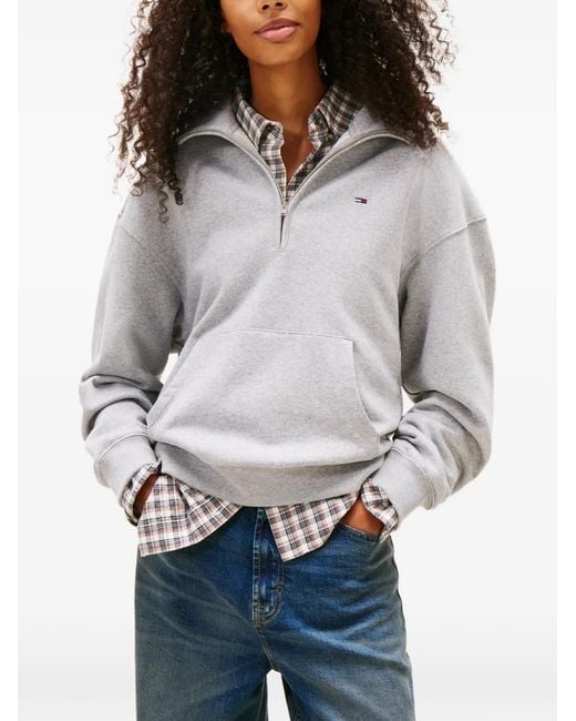 Tommy Hilfiger Gray Zip Hooded Sweatshirt