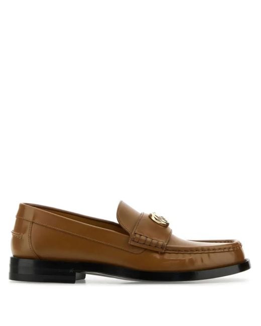 Gucci Loafers Met Gg Detail in het Brown