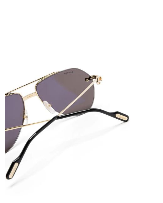 Cartier Metallic Pilot-Frame Sunglasses