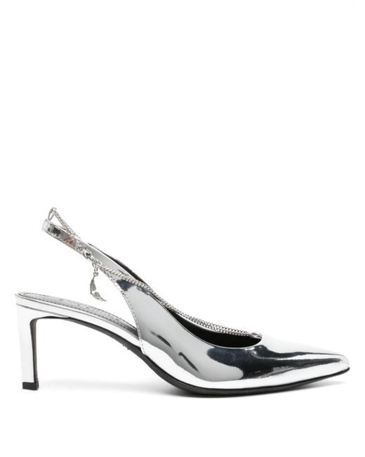 Zadig & Voltaire White 68mm First Night Court Leather Pumps