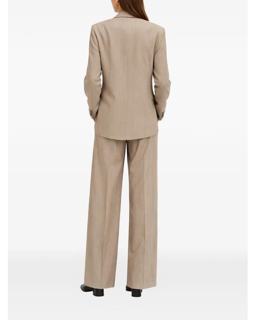 ROOM76 Natural Pinstripe-Pattern Pattern Suit