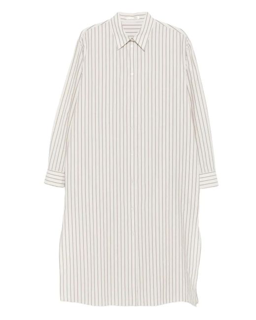 Vestido camisero Chihiro a rayas The Row de color White