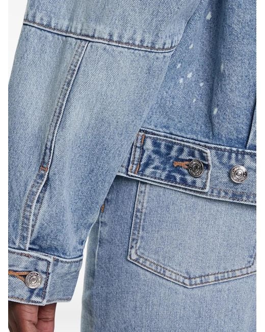 Calvin Klein Blue Buttoned Light Denim Jacket