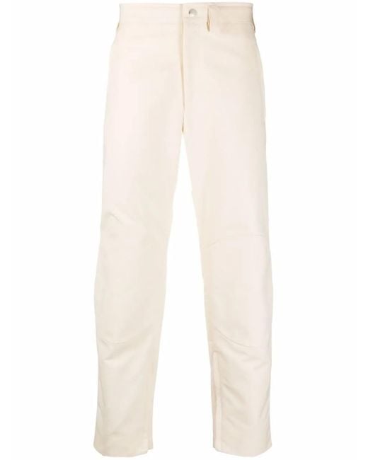 Jil Sander White Zipped-Ankle Cotton Trousers for men