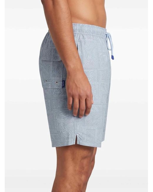 Peter Millar Blue Patterned Swim Shorts for men