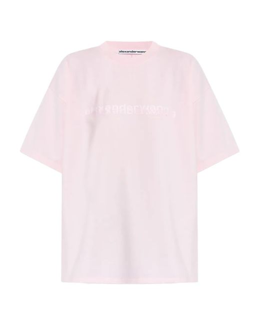 Alexander Wang Pink Logo-Print T-Shirt