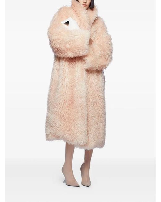 The Attico Natural Faux-Fur Coat