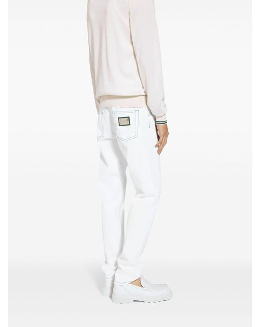 Dolce & Gabbana Regular-fit Jeans in het White voor heren