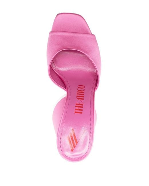 The Attico Pink Luz Satin Sandals