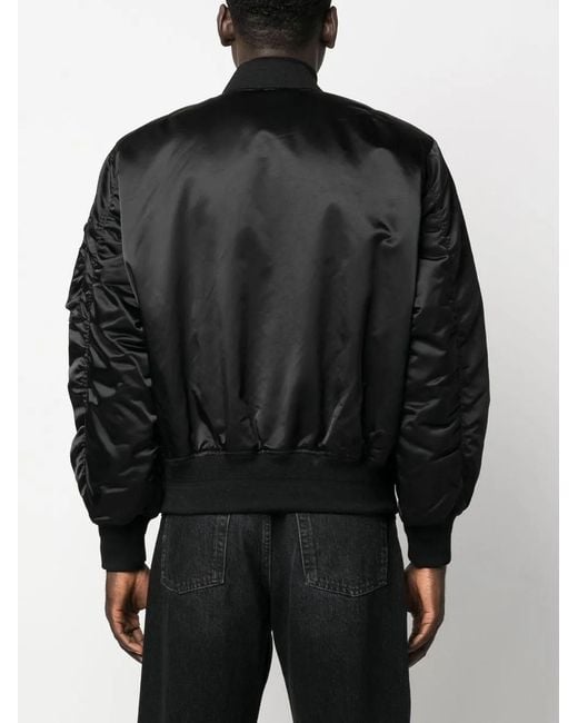 Etudes Studio Black Padded Zip-Up Bomber Jacket for men