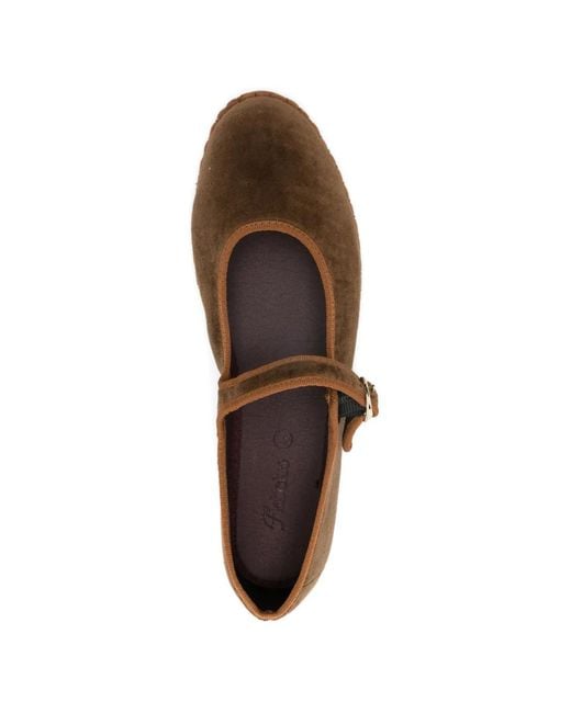 Flabelus Brown Yoki Maryjane Buckle Flats