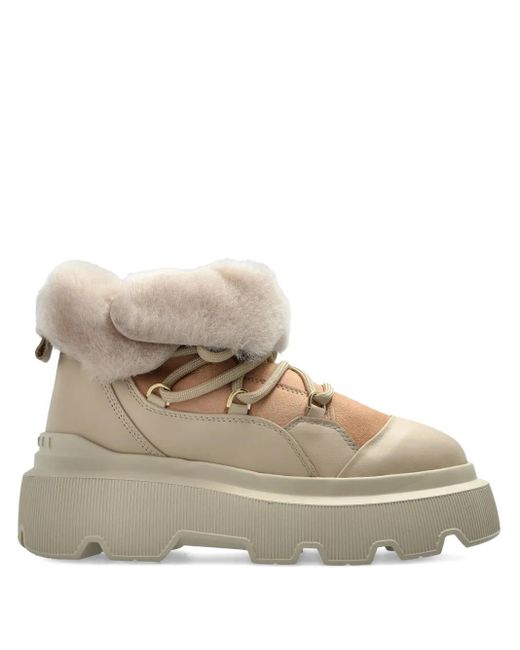 Inuikii Natural Endurance Trekking Shearling-Trimmed Platform Boots