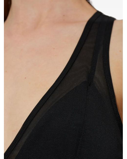 P.E Nation Black All Out Mesh-Panelled Training Bra