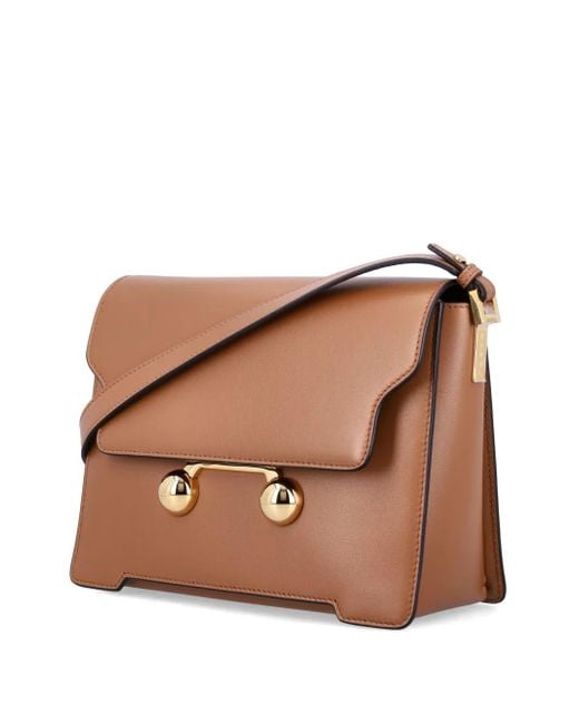 Marni Brown Medium Trunkaroo Shoulder Bag