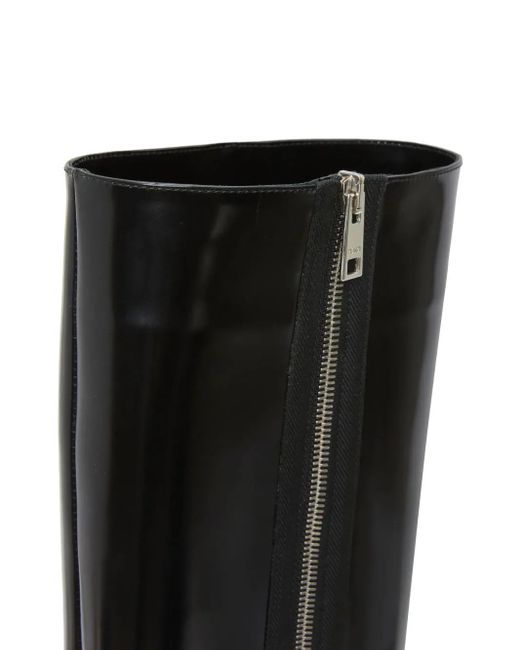 MSGM Black Pointed-Toe Leather Boots