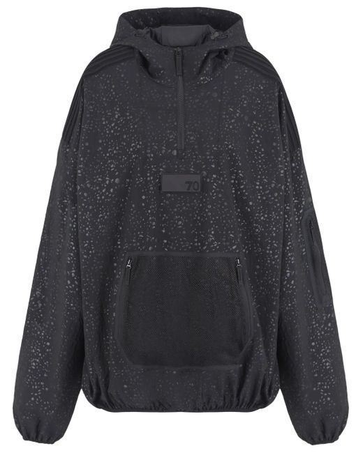 EA7 Blue Logo-Rubberised Hoodie