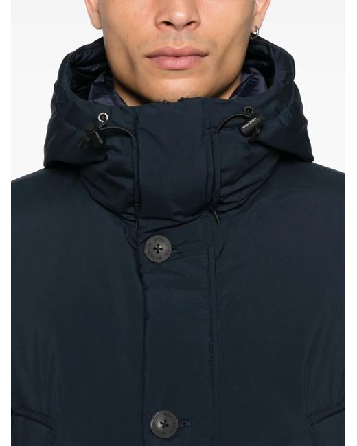 Woolrich Blue Logo Down Jacket for men