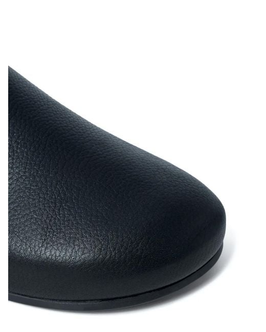 The Row Blue Hudson Leather Flat Mules