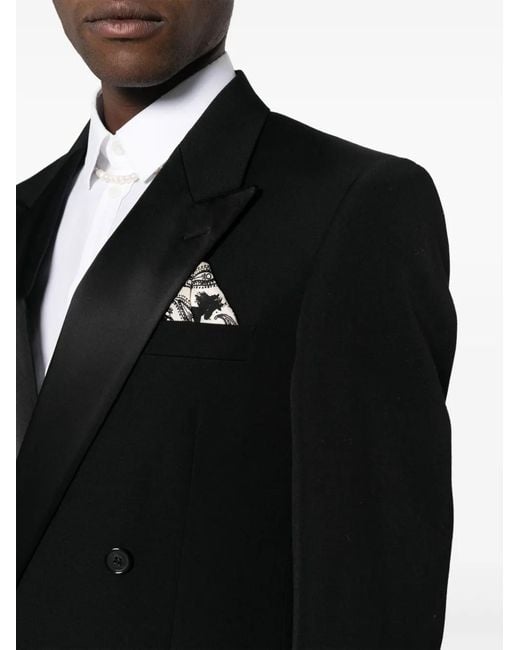 Off-White c/o Virgil Abloh Black Off- Satin-Lined Virgin-Wool Tuxedo Jacket for men