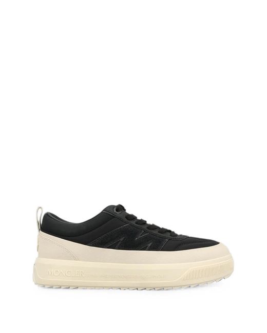 Moncler White Altive Nubuck & Suede Trainers for men