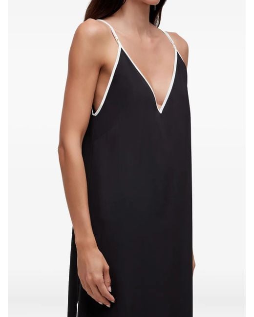 Osklen Maxi-Jurk Met Bies in het Black