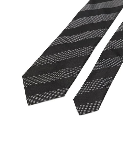 Boss White Striped Tie for men