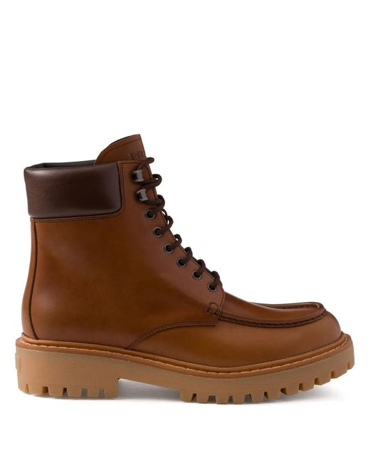 Prada Brown Leather Boots for men