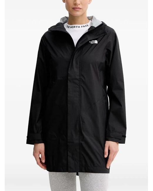 The North Face Black Hooded Ripstop Packable Parka Coat