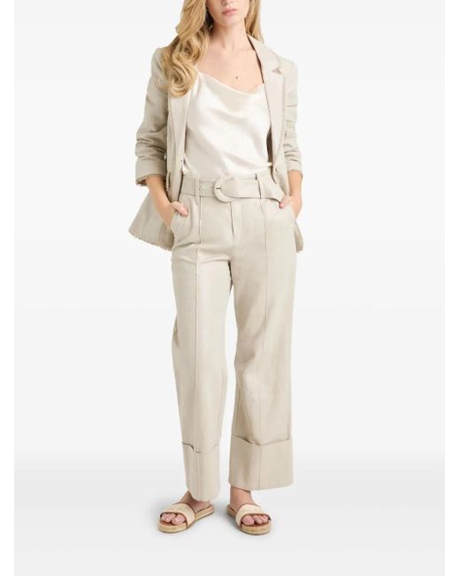 Cinq À Sept Natural Lurex Linen Vassi Trousers