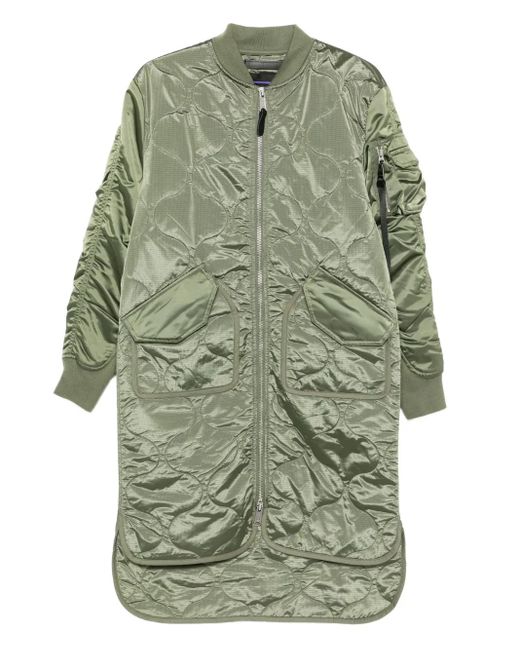 Alpha Industries Green Quilted Zip-Up Jacket