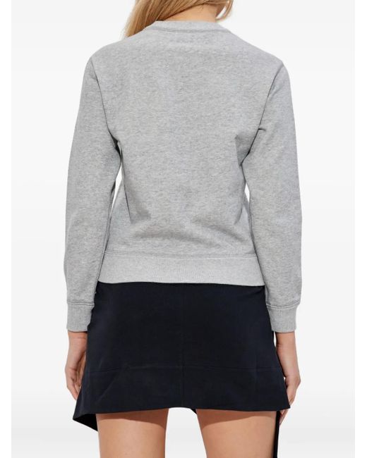 Isabel Marant Gray Prissa Logo-Embroidered Sweatshirt
