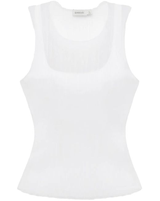 Débardeur À Effet De Transparence Jonathan Simkhai en coloris White